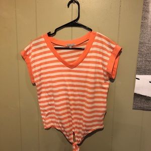 Charlotte Russe short sleeved top with tie